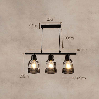 Multi-Bulbs Vintage Pendant Light For Dining Room
