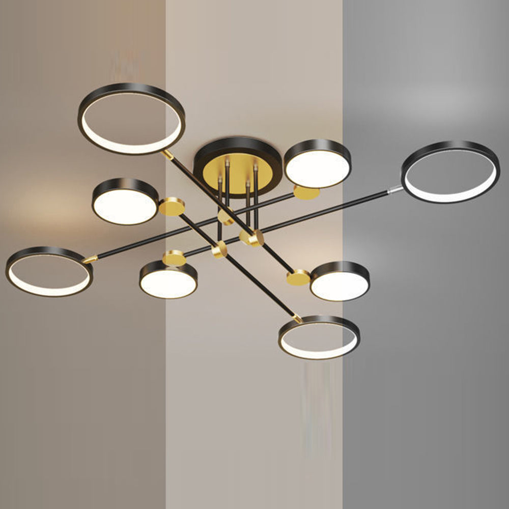 Modern LED Gold and Black Bedroom Ceiling Light