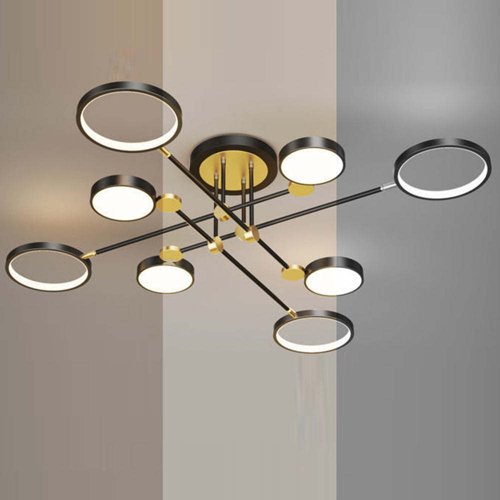 Modern LED Gold and Black Bedroom Ceiling Light