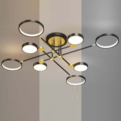 Modern LED Gold and Black Bedroom Ceiling Light