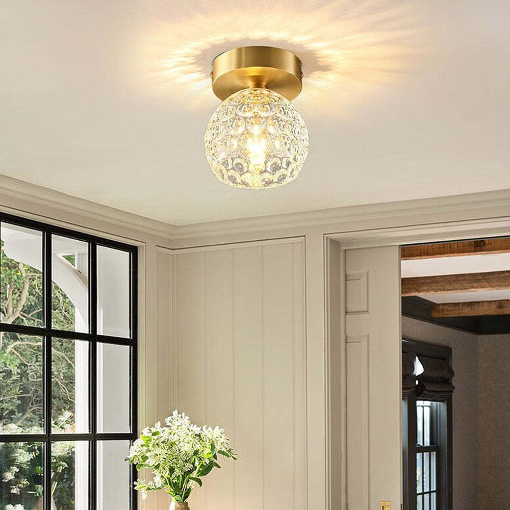 Contemporary Mini Glass Hallway Ceiling Light