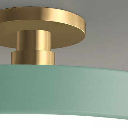 Simple Circular LED Semi Flush Mount Ceiling Light