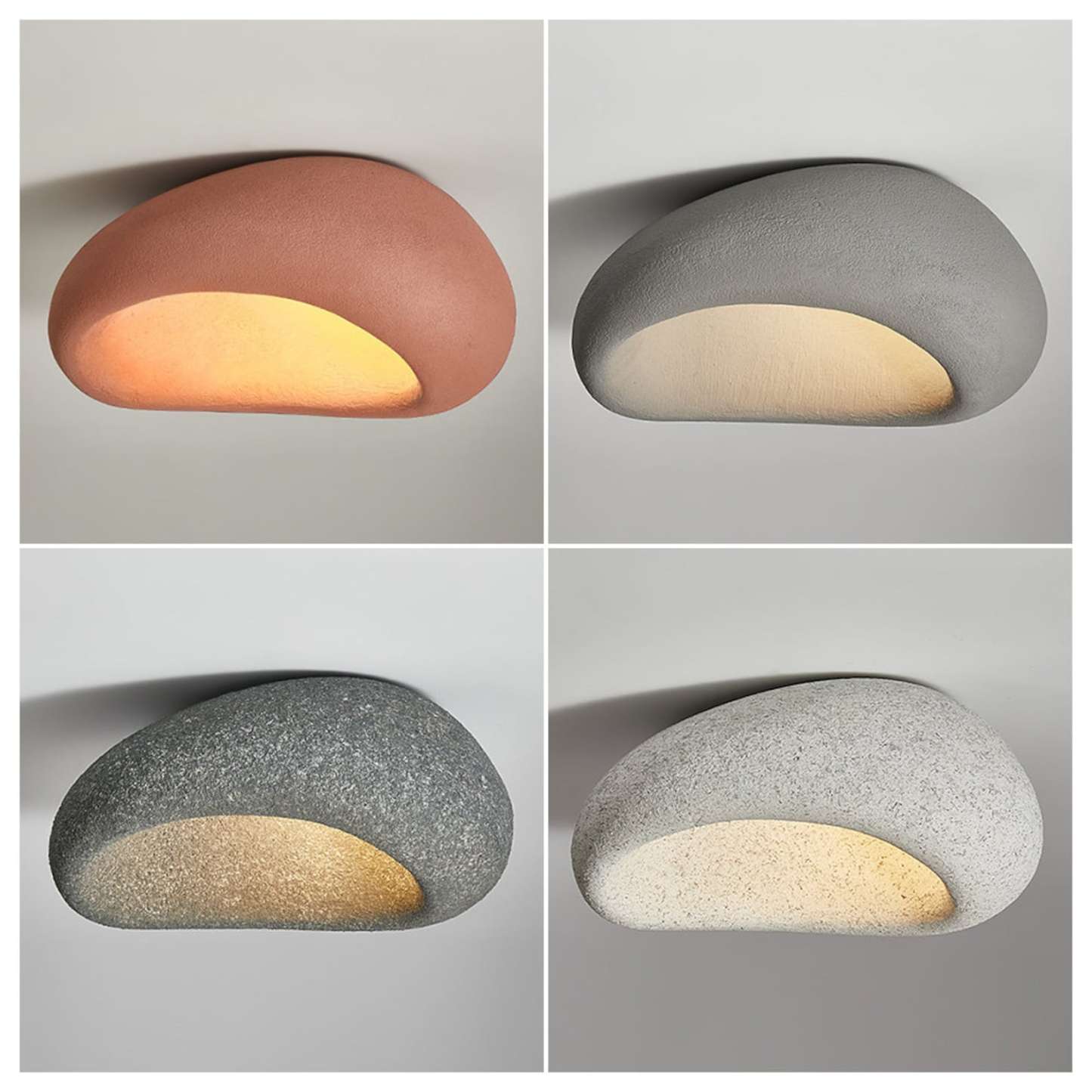 Wabi Sabi Khmara Flush Ceiling Light -Homdiy