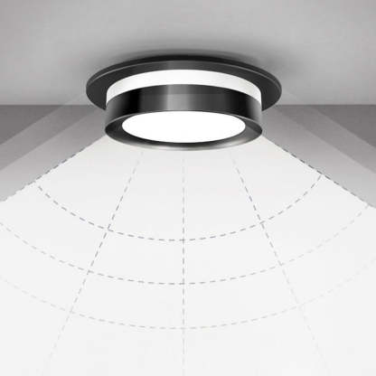 Compact Black Acrylic LED Ceiling Downlight For Hallway
