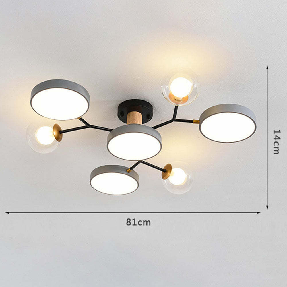 Multi Bulbs LED Colorful Living Room Ceiling Light