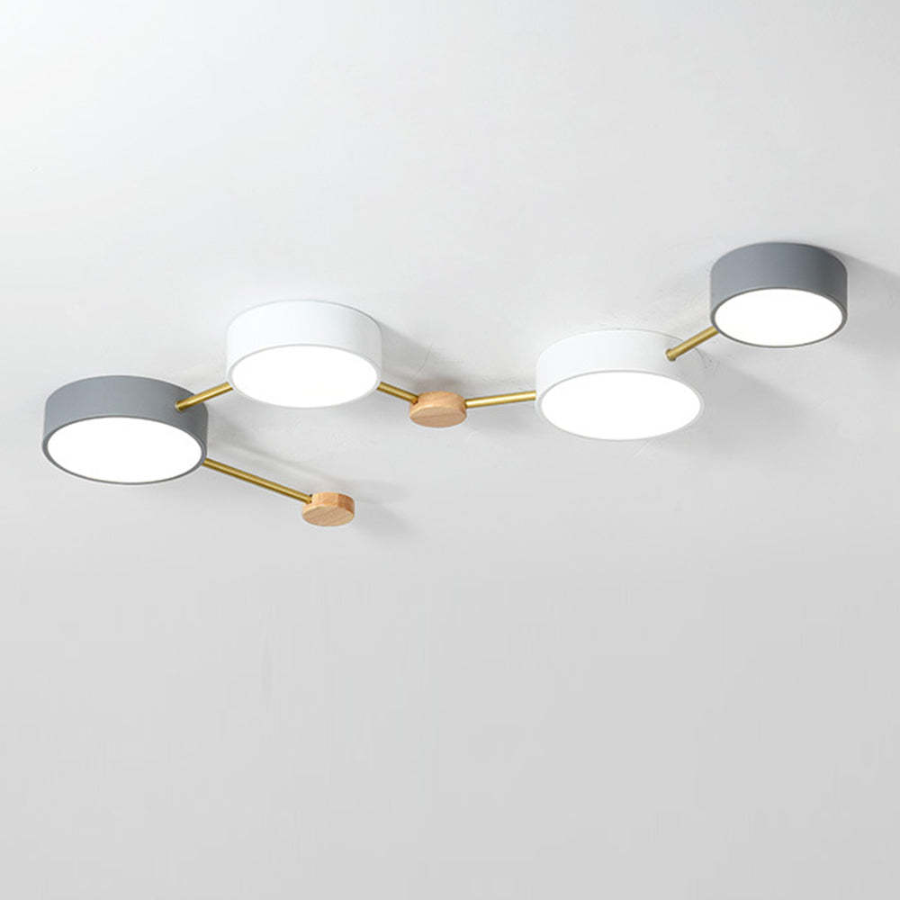 Simple Nordic Iron LED White Bedroom Ceiling Lights