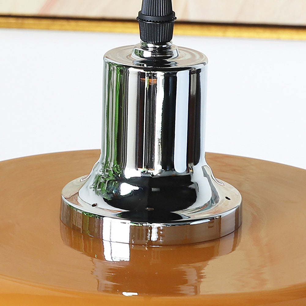 Bauhaus Dome Simple Amber Glass Pendant Light