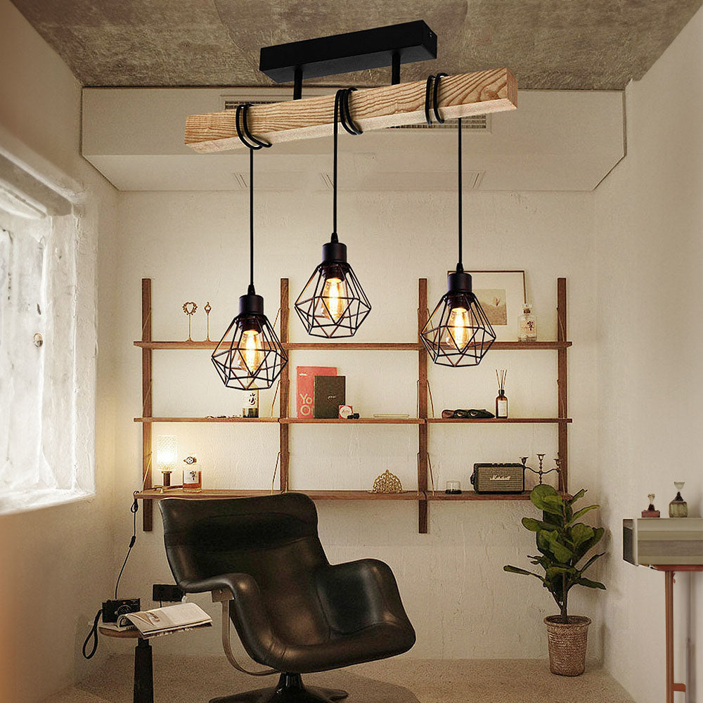 Contemporary Black Iron Ceiling Lights For Kitchen Island