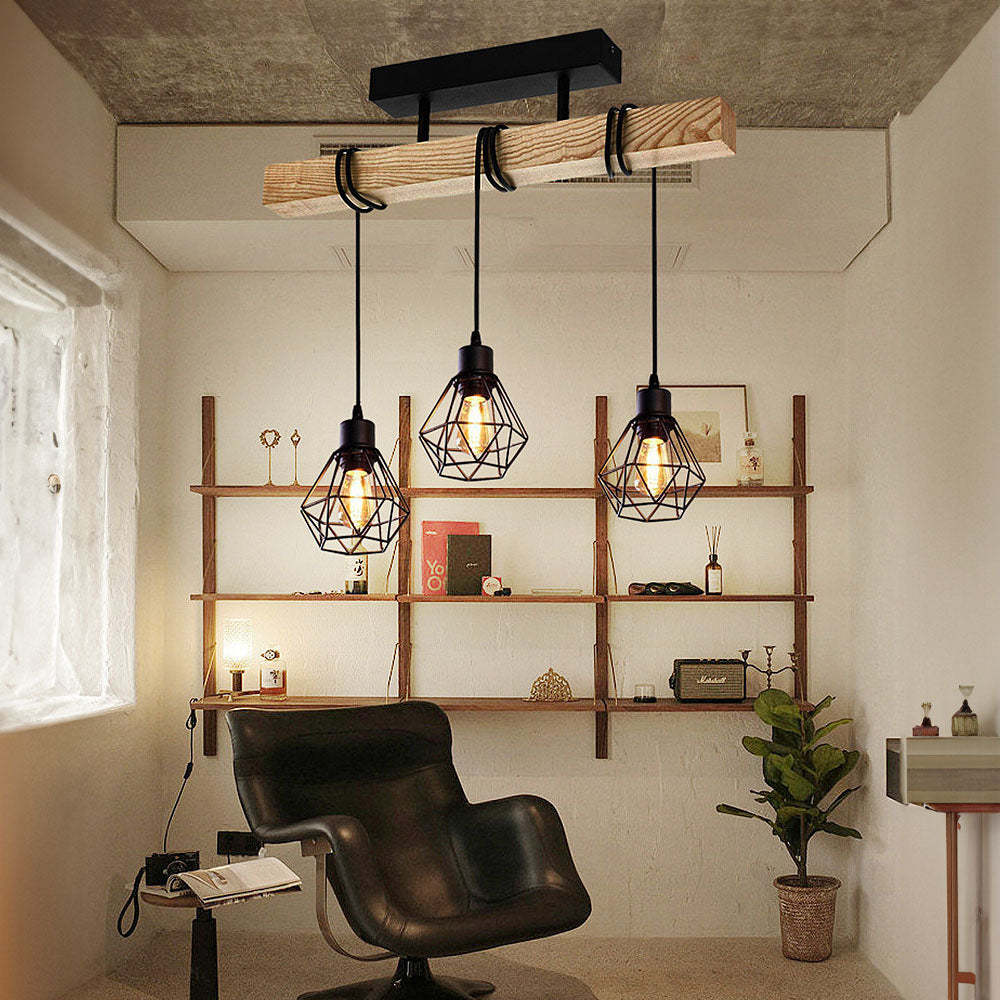 Contemporary Black Iron Ceiling Lights For Kitchen Island