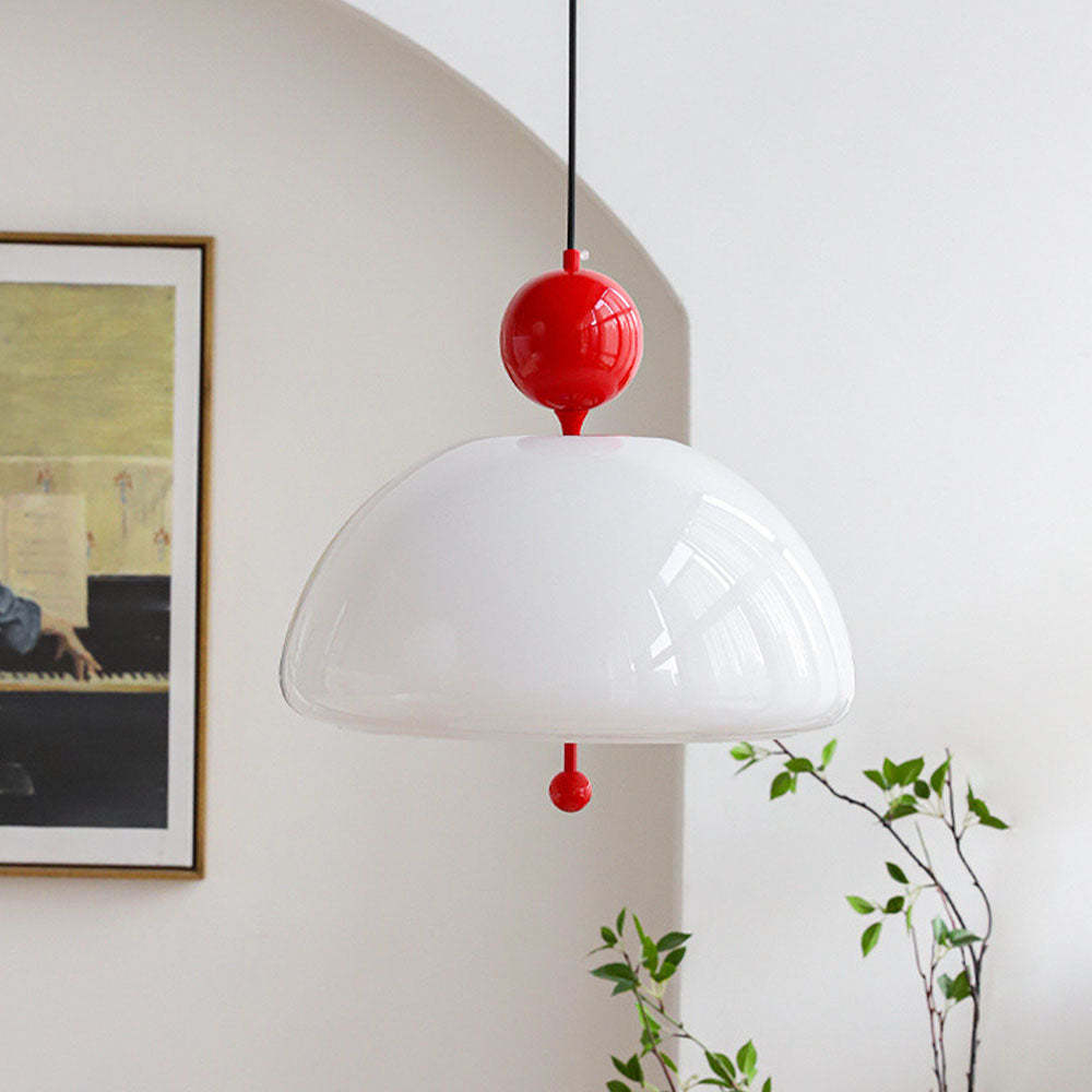 Nordic Red Glass Living Room Pendant Light