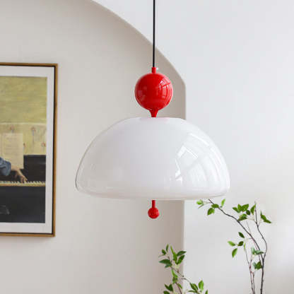 Nordic Red Glass Living Room Pendant Light