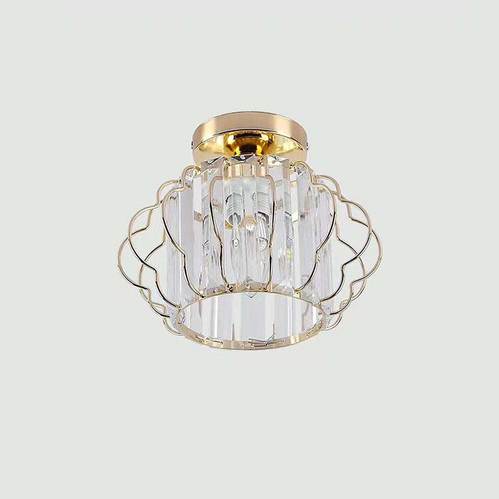 Modern Luxurious Gold Crystal Hallway Ceiling Light