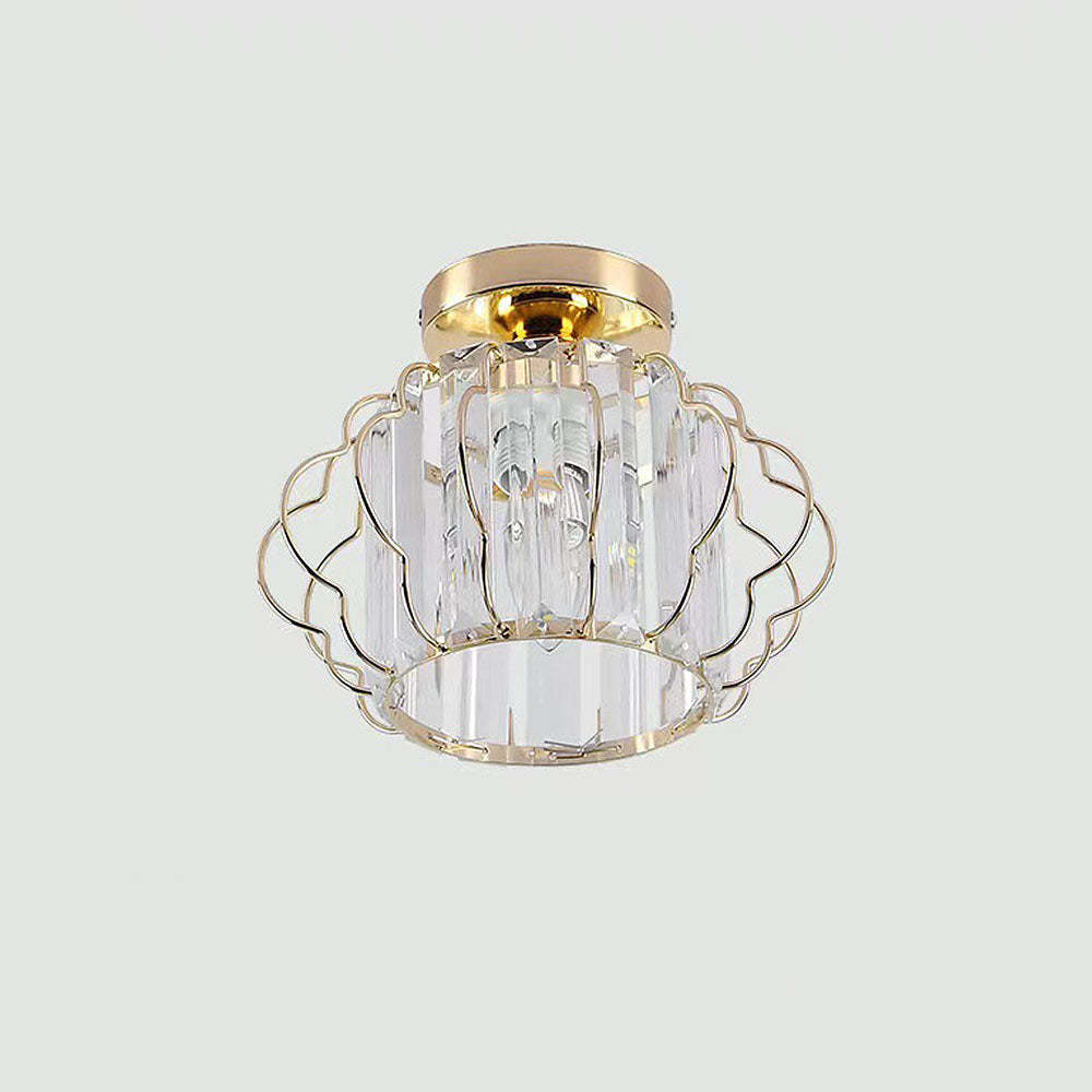 Modern Luxurious Gold Crystal Hallway Ceiling Light
