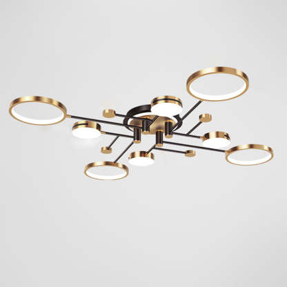 Luxury Rings Gold LED Ceiling Light For Bedroom