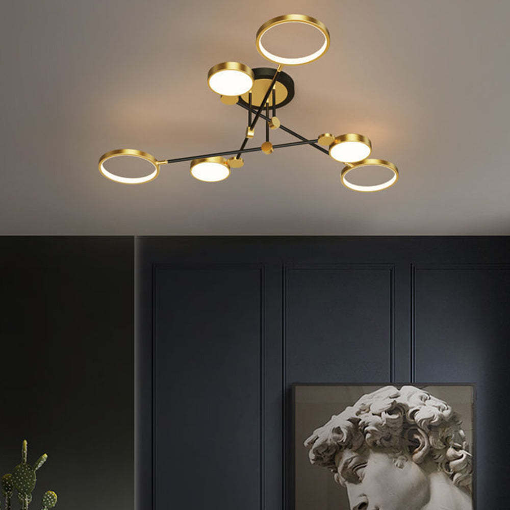 Modern LED Gold and Black Bedroom Ceiling Light
