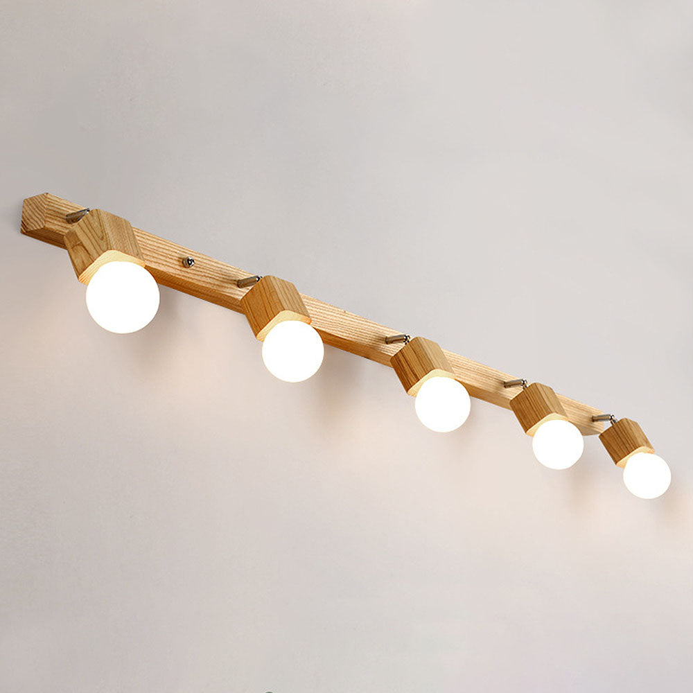 Creative Spotlights Mirror Lamp Wood Ceiling Lights