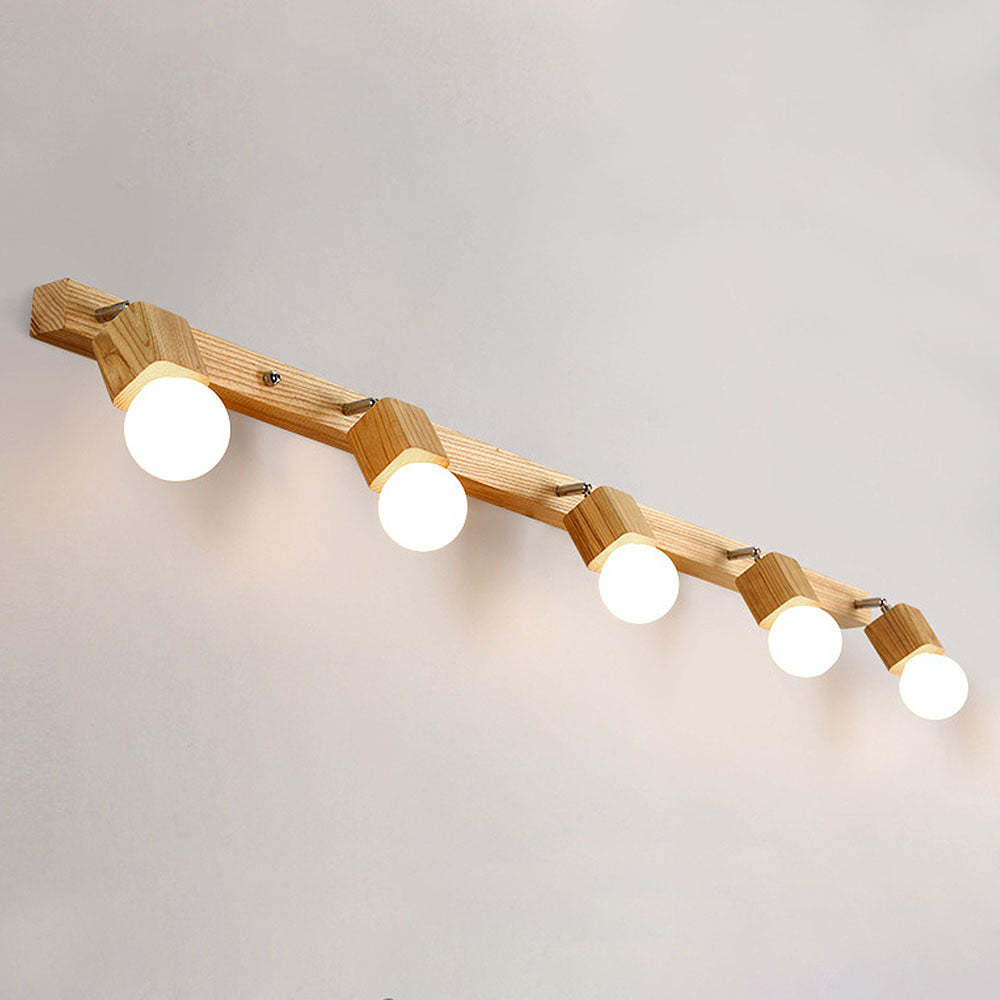 Creative Spotlights Mirror Lamp Wood Ceiling Lights