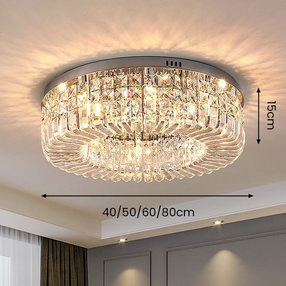 Round Crystal Bright Bedroom Ceiling Lights