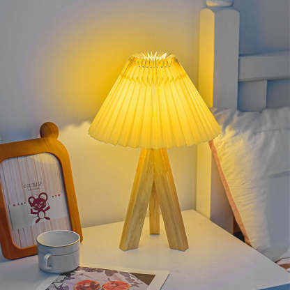 Retro Wood Simple LED Mini Bedroom Table Lamps