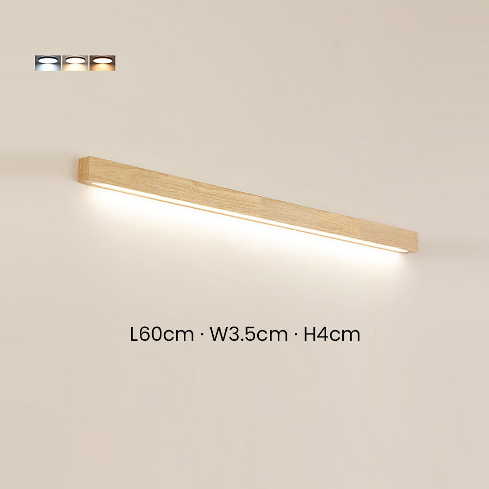 Nordic Wood Simple Mirror Bathroom Wall Lighting