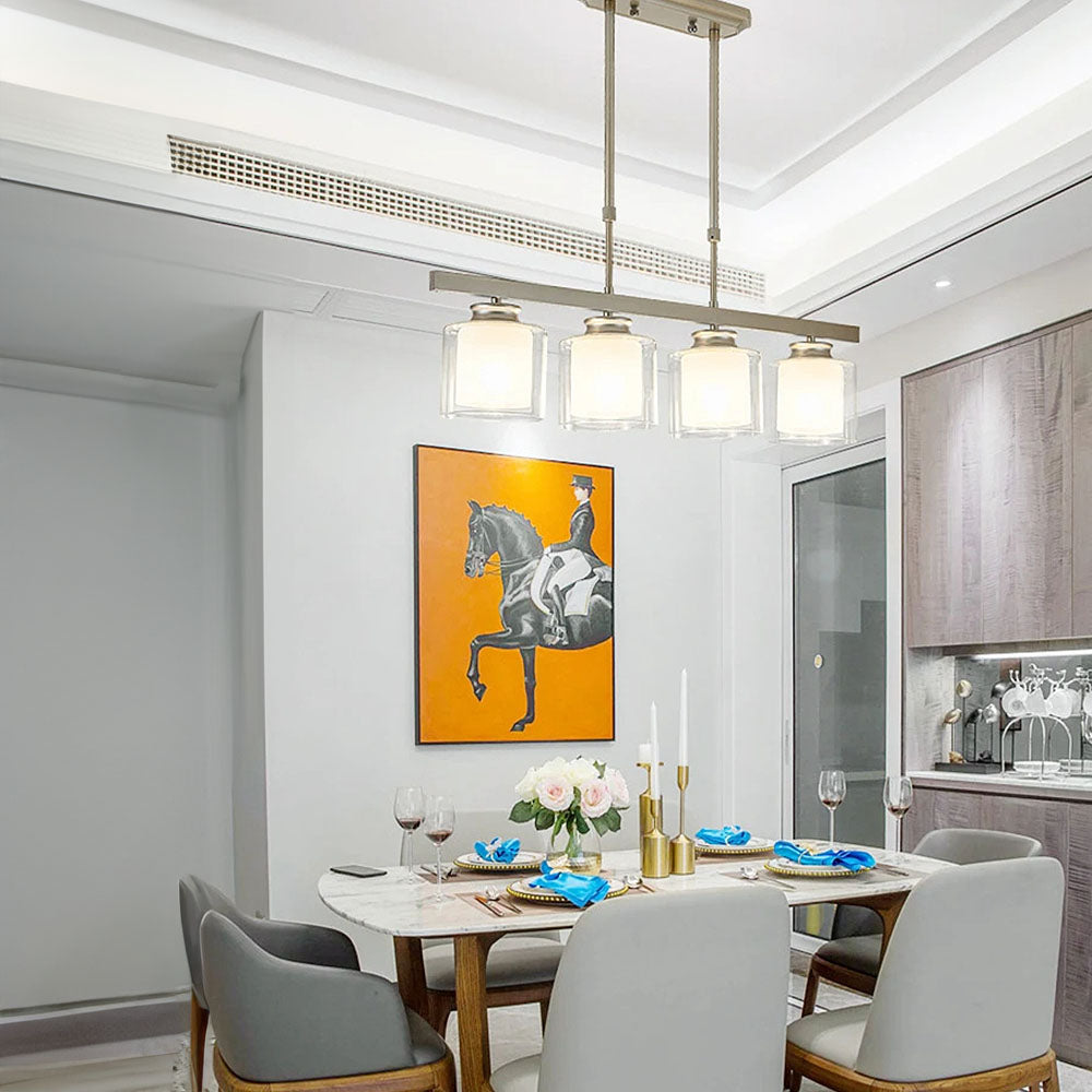 Multi-Bulbs Glass Dining Room Ceiling Lights