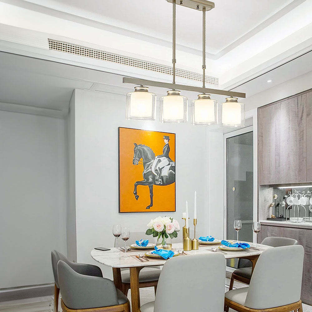 Multi-Bulbs Glass Dining Room Ceiling Lights