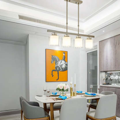 Multi-Bulbs Glass Dining Room Ceiling Lights