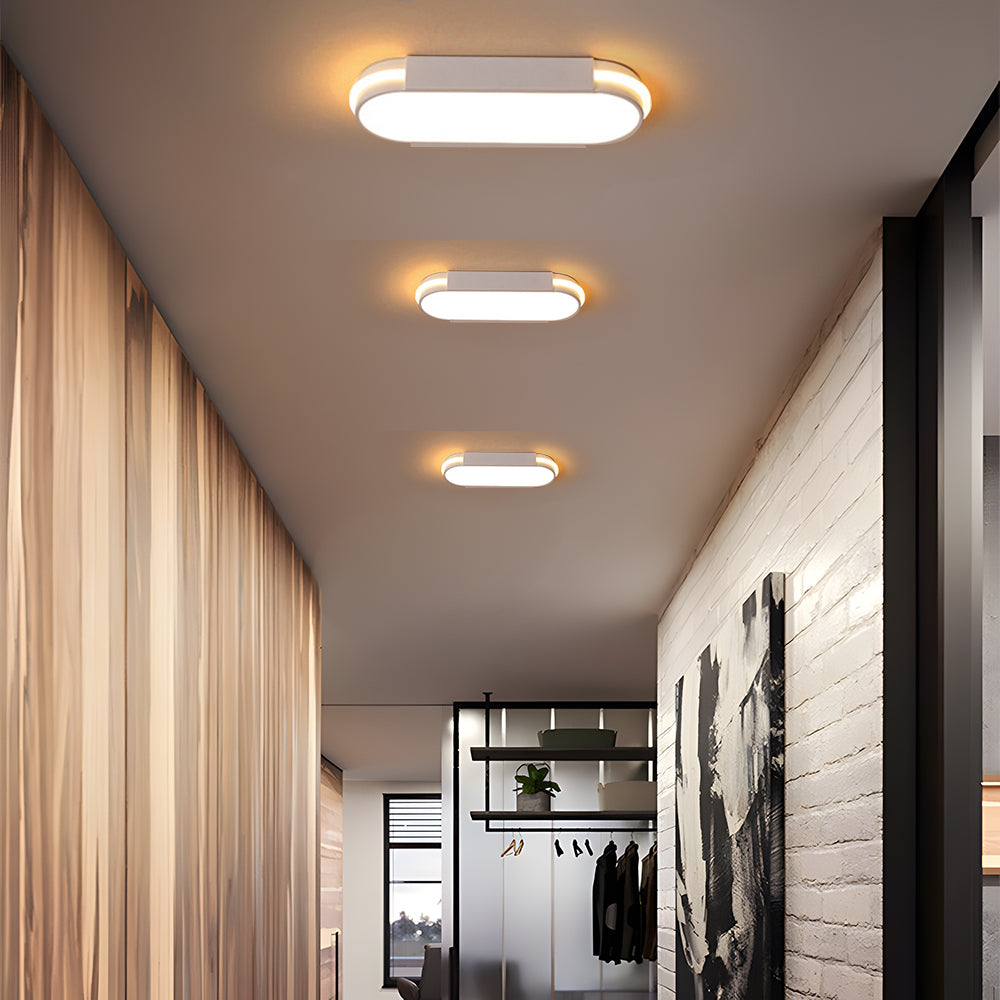 Industrial Acrylic Long Elegant Living Room Flush LED Ceiling Lights