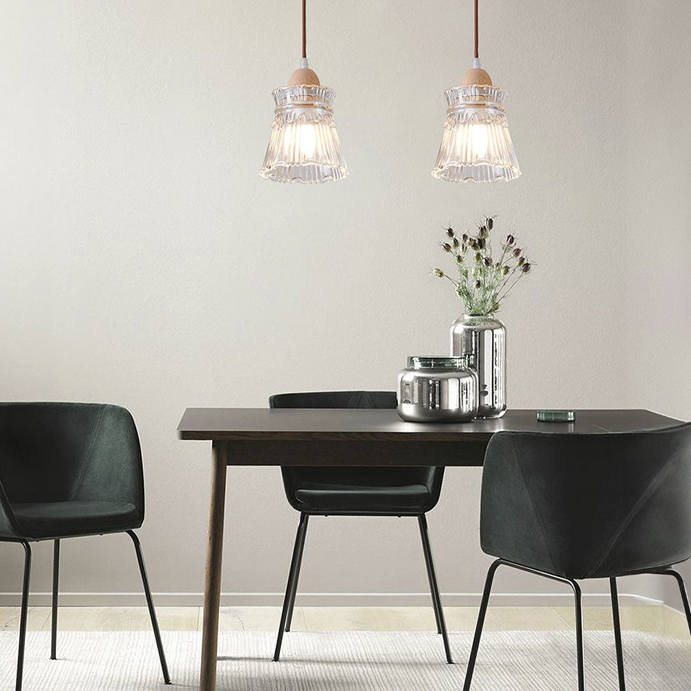  Wood Glass Living Room Pendant Lights