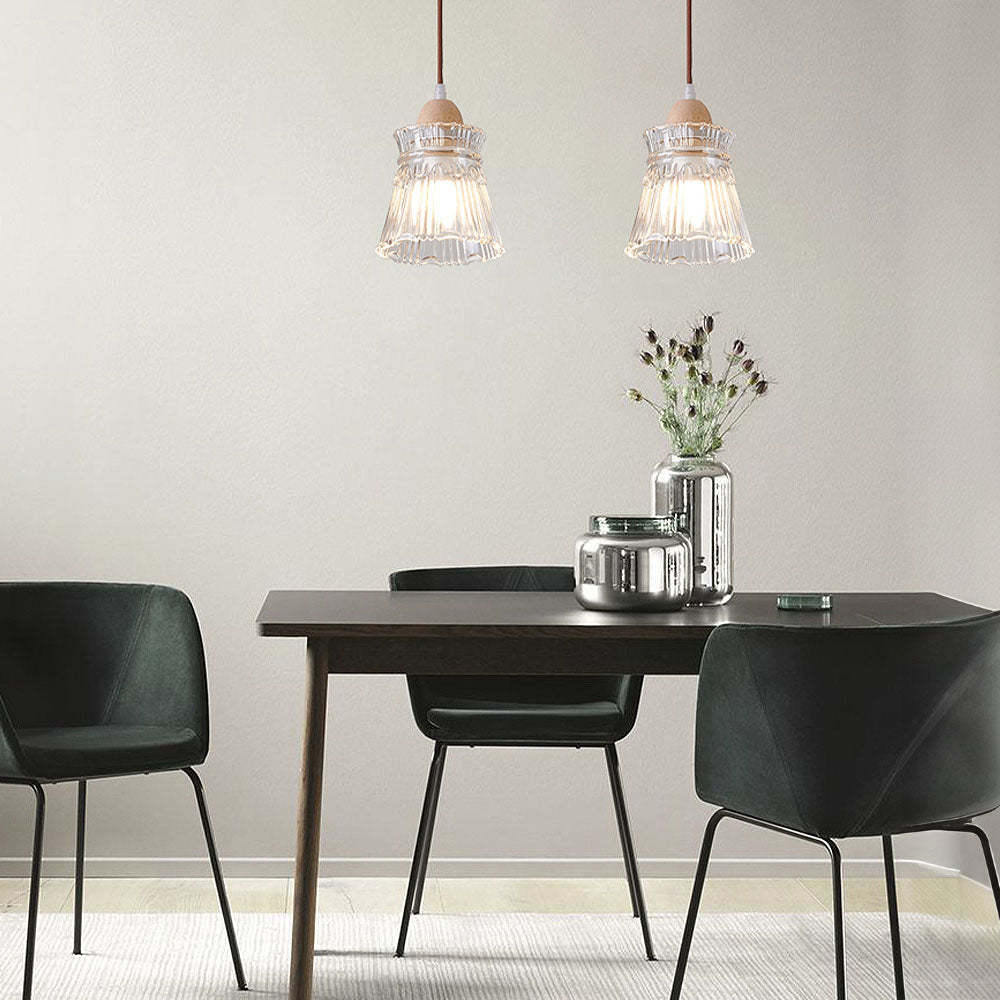  Wood Glass Living Room Pendant Lights