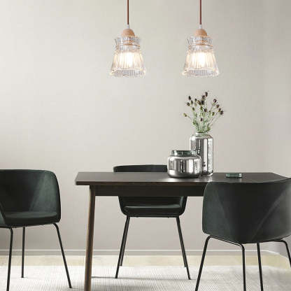  Wood Glass Living Room Pendant Lights