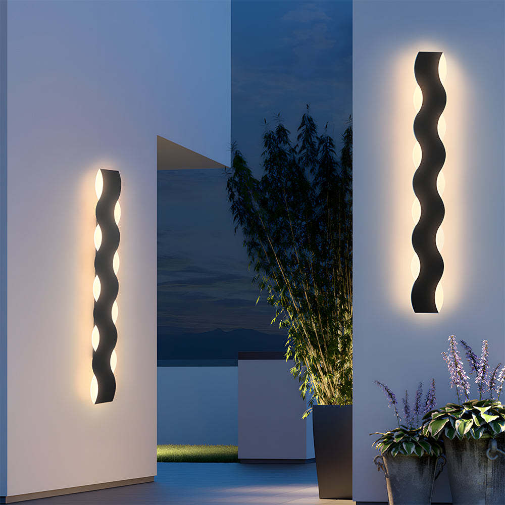 LED Wave Sconce - Linear Wall Lights For Exterior | Lampsmodern