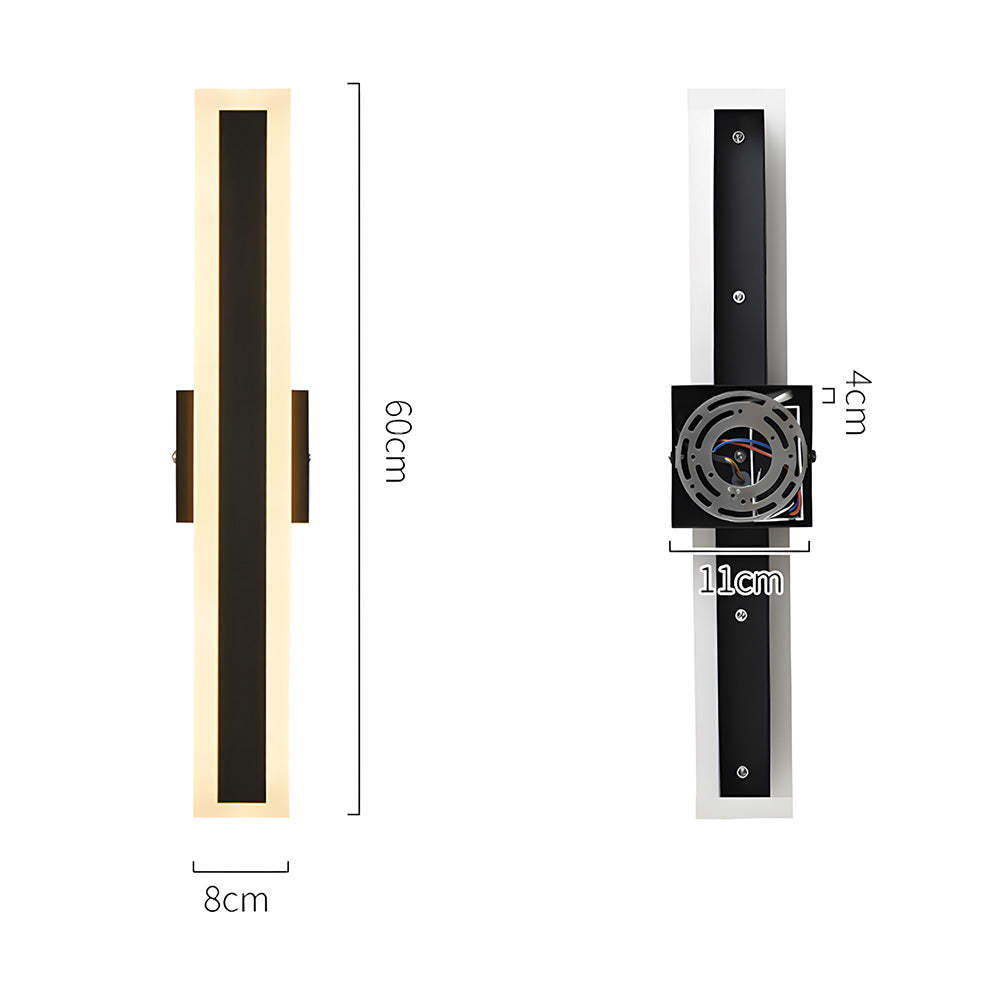 Sleek Architectural Vertical Rectangle Frame Front Door Lights for Luxury House Entrance