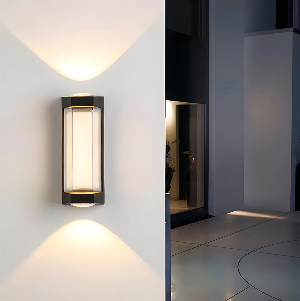 LED Waterproof Up and Down Black Outdoor Wall Lighting