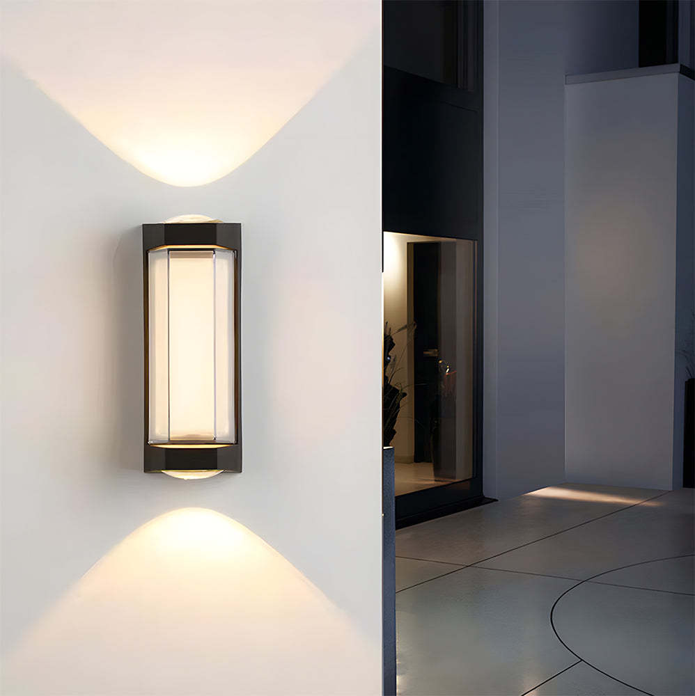 LED Waterproof Up and Down Black Outdoor Wall Lighting