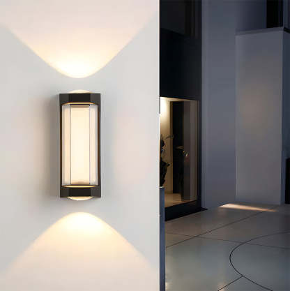 LED Waterproof Up and Down Black Outdoor Wall Lighting