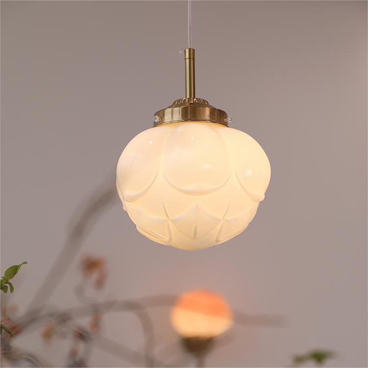 Vintage Art Glass Hanging Lamps