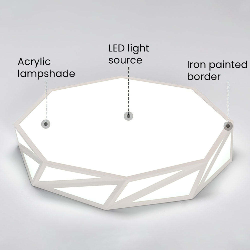 Industrial Acrylic LED Ceiling Light For Bedroom