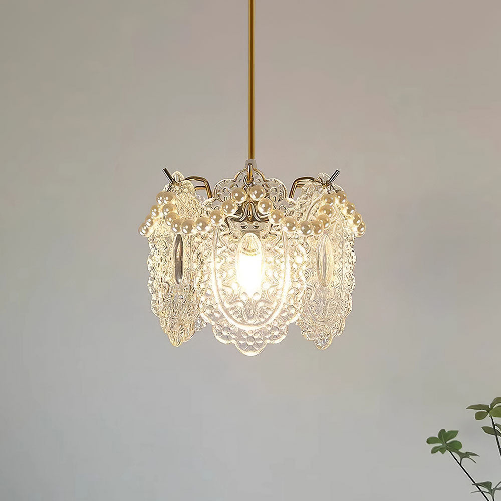 Luxury Glass Iron Living Room Ceiling Light