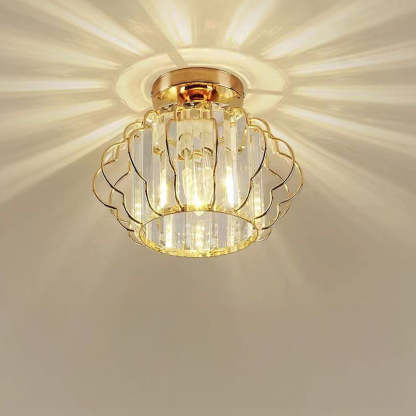 Modern Luxurious Gold Crystal Hallway Ceiling Light