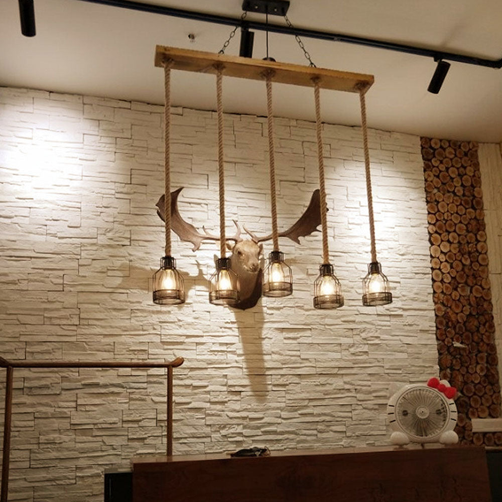 Contemporary Multi-Bulbs Black Ceiling Lights For Living Room