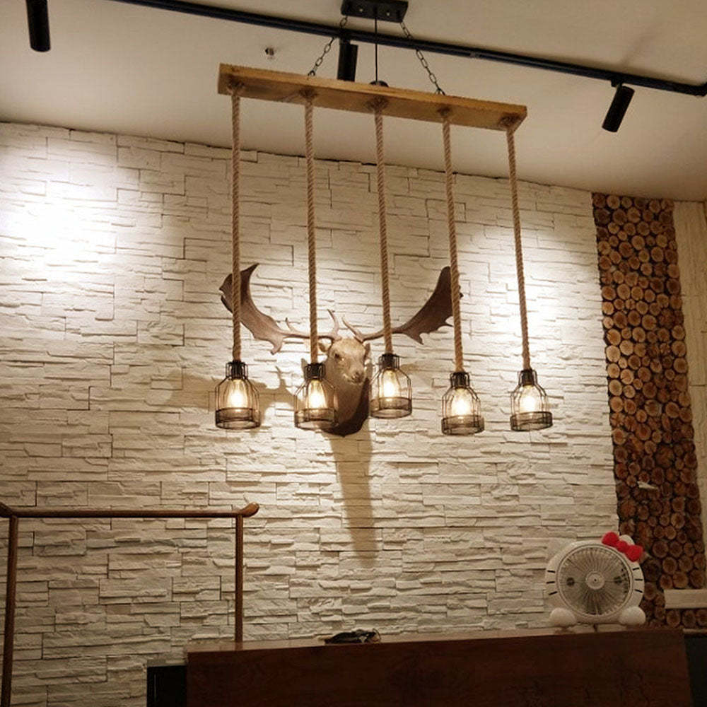 Contemporary Multi-Bulbs Black Ceiling Lights For Living Room