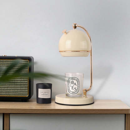 Contemporary Simple Glass White Nordic Candle Warmer Lamp