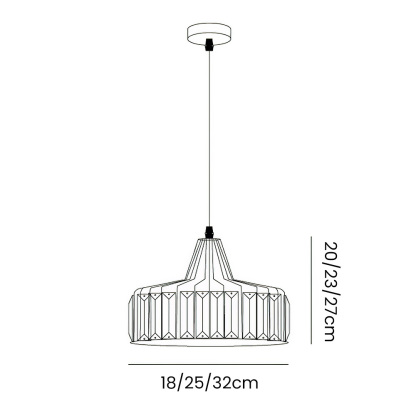 Modern Black Simple Crystal Pendant Light