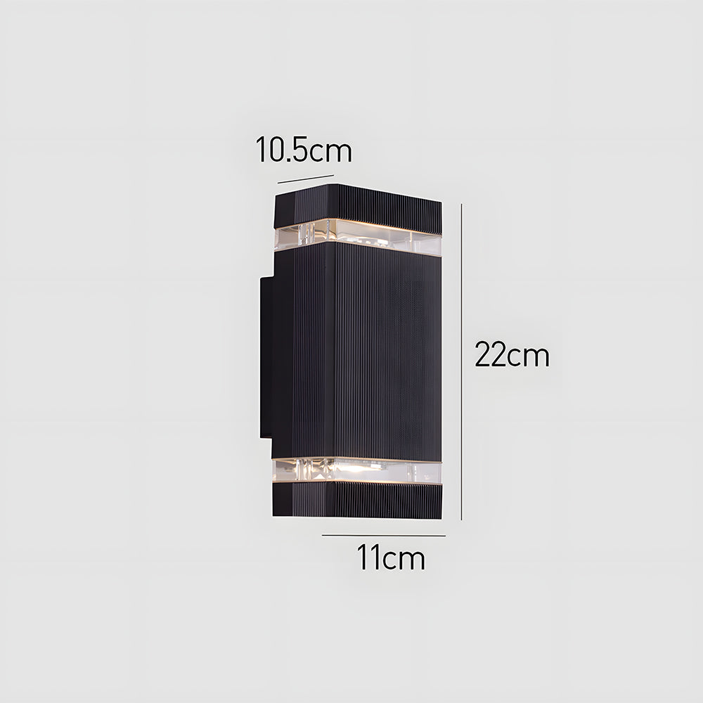 Nordic Elegant Textured Black Aluminum Rustproof Outdoor Wall Lights for Garden Patio