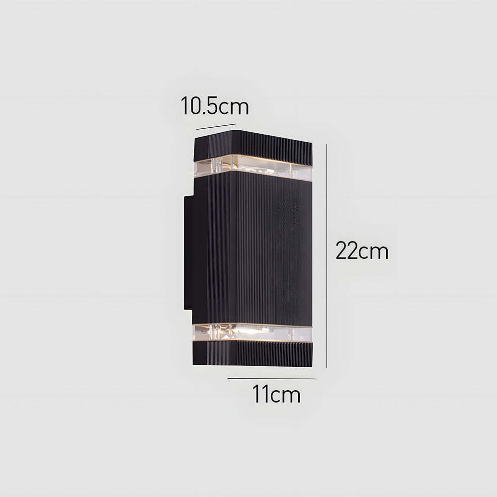 Nordic Elegant Textured Black Aluminum Rustproof Outdoor Wall Lights for Garden Patio
