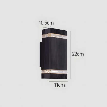Nordic Elegant Textured Black Aluminum Rustproof Outdoor Wall Lights for Garden Patio