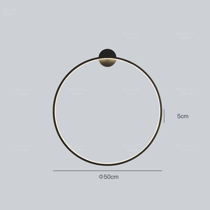 Minimalist Circle Background Decoration Wall Light -Homdiy