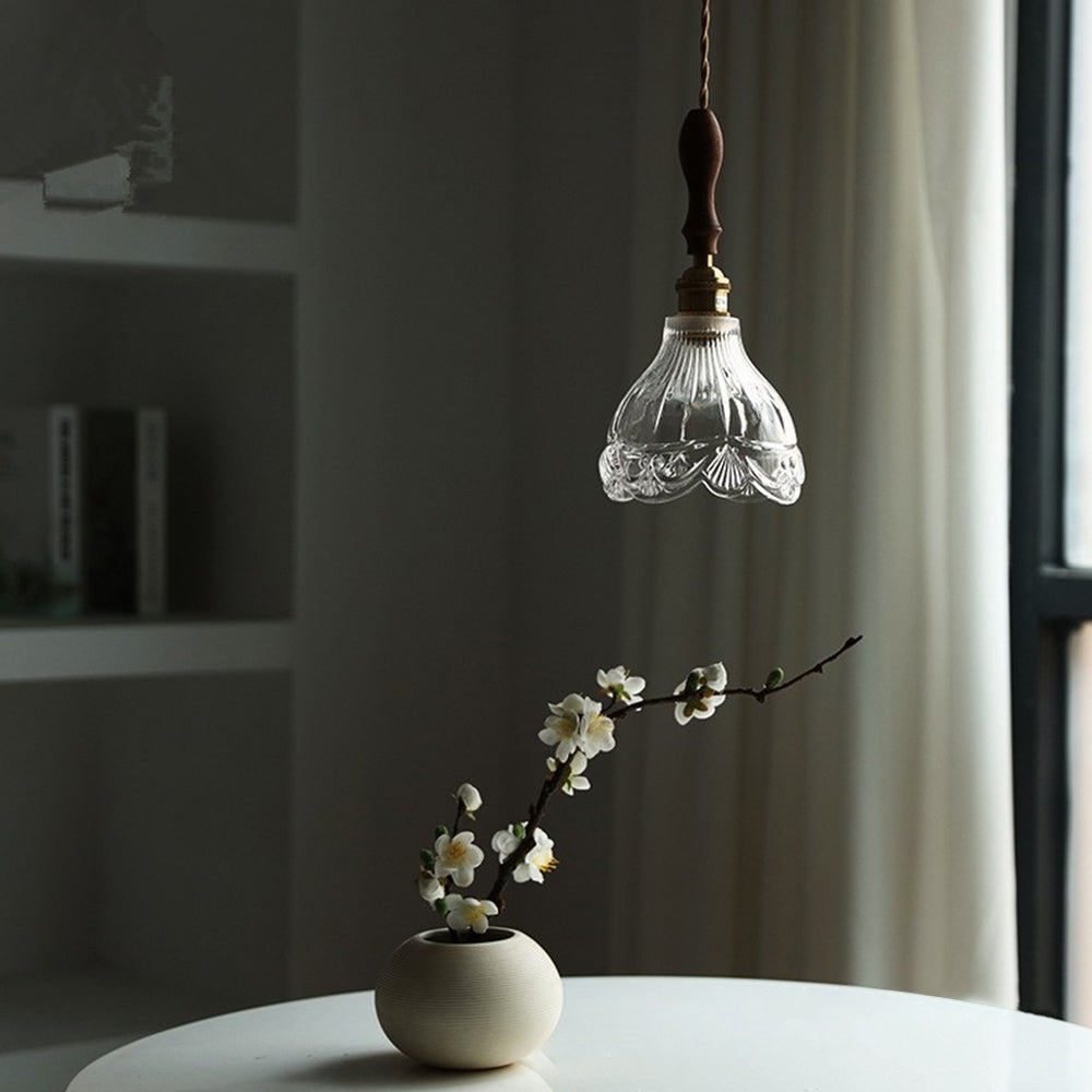 Vintage Small Glass Pendant Lighting For Bedroom