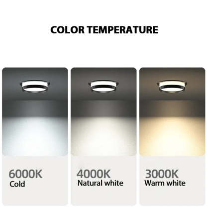 Compact Black Acrylic LED Ceiling Downlight For Hallway